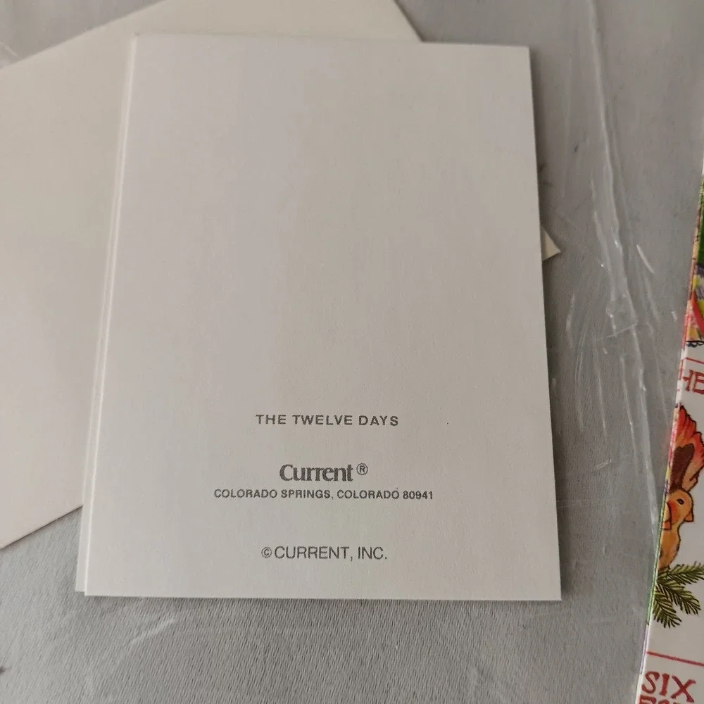 Current The Twelve Days Christmas Gift Wrap 1980 Vintage 24x30 Sheet 1 Card